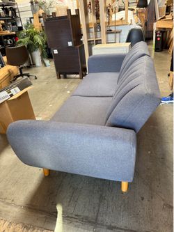 Mid Century Futon Sofa Bed / Convertible Sleeper Couch