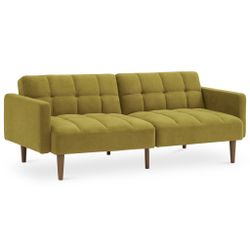 Tufted Couch New In Box 📦 Folds Down Into A Bed 🛏️ 