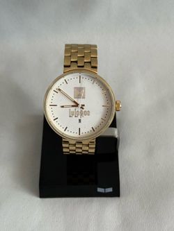 Vestal The Roosevelt LulaRoe Branded Minimalist Gold Tone Watch Working