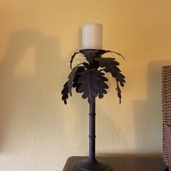 Palm Tree Candle Holder.. So Heavy! Cute