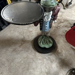 Antique Frog Waiter Planter Holder