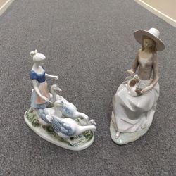 Lladro & Gerold Porzellan Porcelain Figurines Set