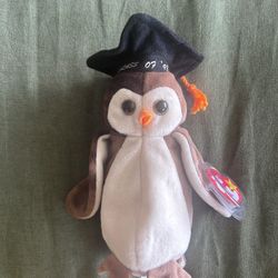Vintage Rare Retired Beanie Baby Wise The Owl 1998