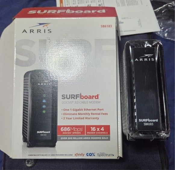📡 ARRIS SURFboard SB6183 DOCSIS 3.0 Cable Modem – 16x4 Channels