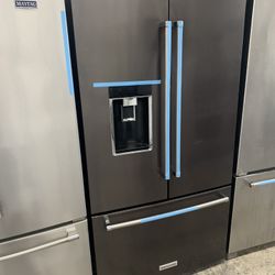 Kitchen Aid French Door In Black Stainless Counter Depth