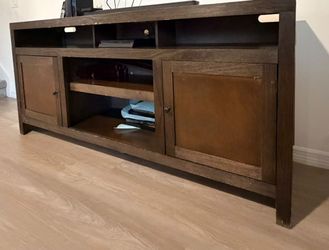 Heavy Duty Extra-Wide Wooden TV Stand / Media Console