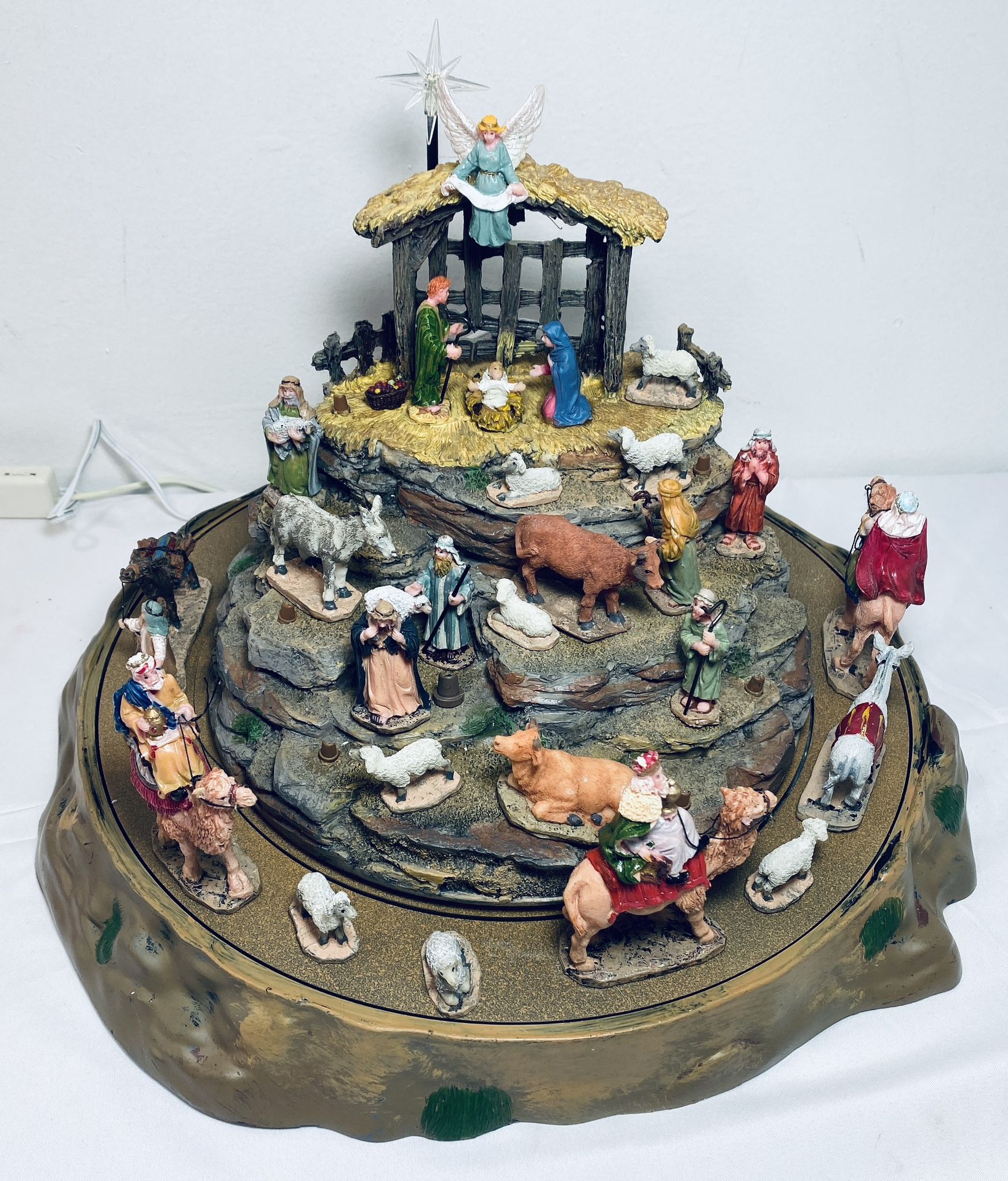 LEMAX Working Animated Nativity Scene Lights Motion #74713 O Holy Night 2007 EUC