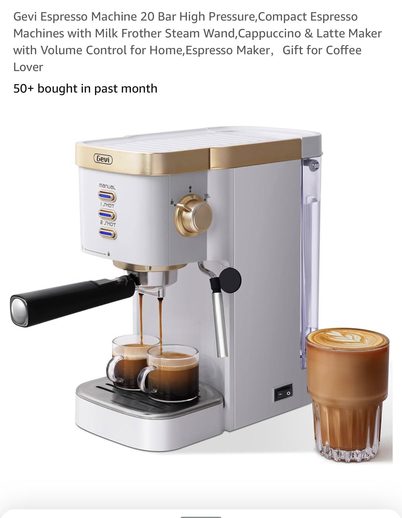 Espresso Machine 20 Bar High Pressure,Compact Espresso Machines