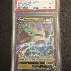 Rayquaza V 100/159 Crown Zenith Holo PSA 9 MINT 