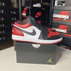 AIR JORDAN 1 LOW (GS BRED TOE) [ 4.5Y  &  7Y  ]