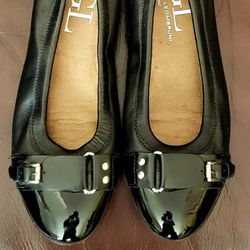 AGL Women Ballet Flat Shoes Size 39 Black