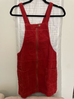 red corduroy dress