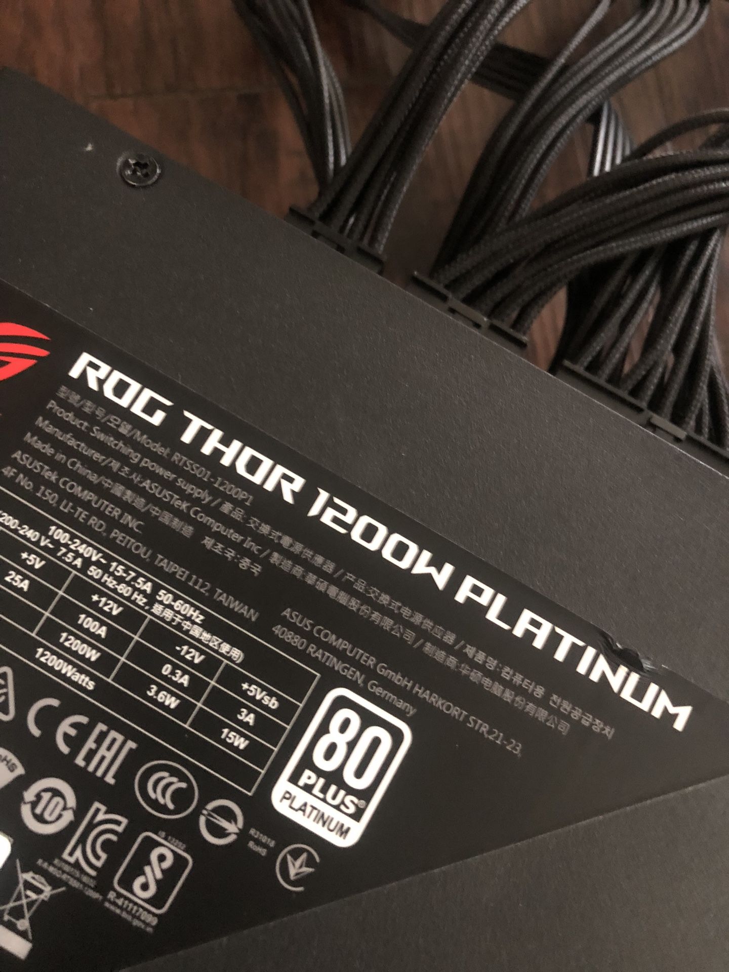 GAMING PSU Asus ROG THOR 1200w GAMING PSU READ DESCRIPTION NOT BOX 📦 PICK UP ONLY NO TRADE👉FIRM ON PRICE👈 ONLY CASH 💲120