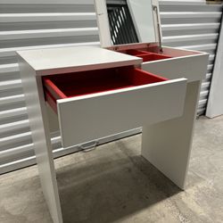 WHITE MAKEUP VANITY TABLE DESK MIRROR DRAWER
