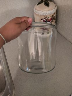 Large Glass Container, No Lid, $2, Good Condition