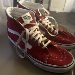 Size 10.5 Sk8-hi Red Vans