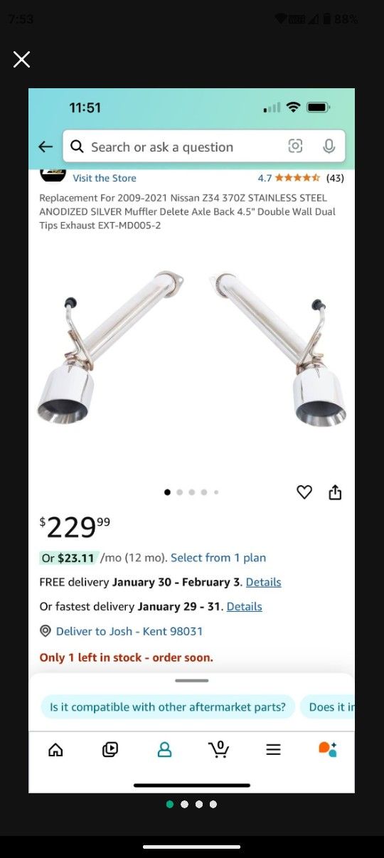 Muffler Delete Axle Back