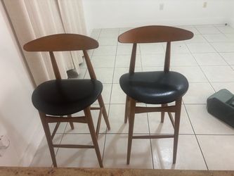 Mid-Century Modern Bar Stools Set of 2