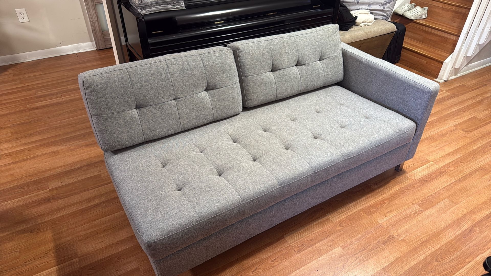 Small gray couch