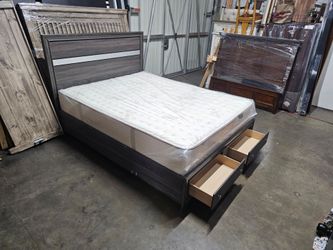 Queen bed and mattress
