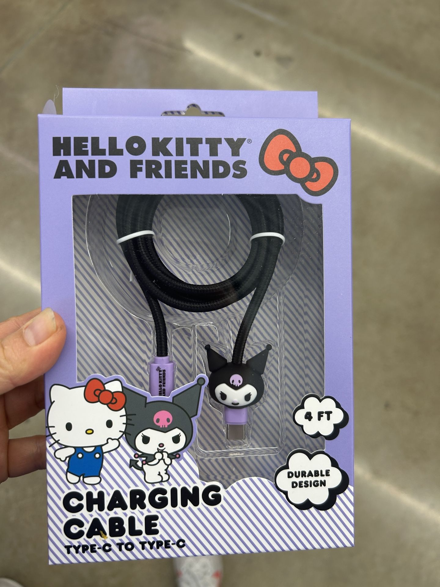 NWT licensed Kuromi charging cable