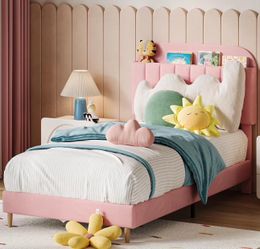 Pink Kids Bed Frame - Full