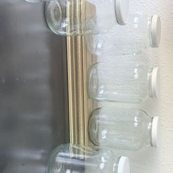 One. Gallon clear glass jars.   $50  sorry sideways