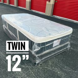 12” Twin Size Mattress Set – Medium Comfort – Available Today 🚚