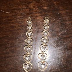 14 Carat Gold 2 Carat Diamond Ring Earrings