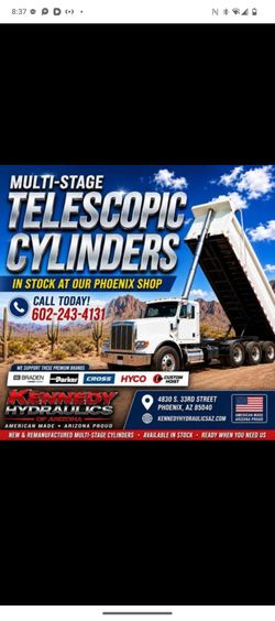 Multi-Stage Telescopic cylinders for dump trucks