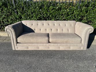 Tan Chesterfield Couch (8 feet)