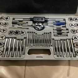 Precise 60 Piece Metric/Inch Carbon Steel Tap & Die Set