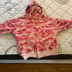 pink bape hoodie