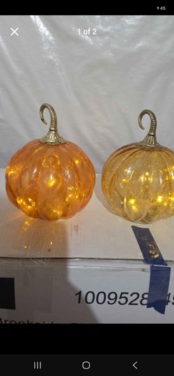 Led glass pumpkin