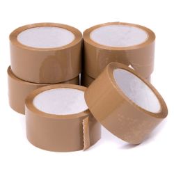 36 Rolls, 2” Brown Packing Tape, 110 Yards, 330ft Packaging Carton Sealing Box