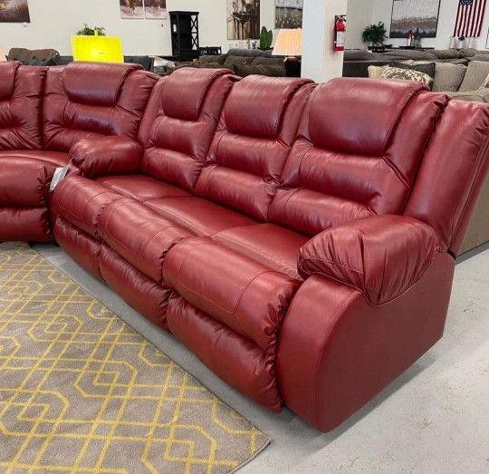 Vacherie Salsa Red 3-Piece Reclining Sectional by Ashley 