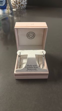 Swarovski Diamond Hoop Earrings