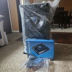 Rockville Audio 12" Subwoofer Kit - Dual Subs,  Amps, and Wiring. Box Opened But Never Used