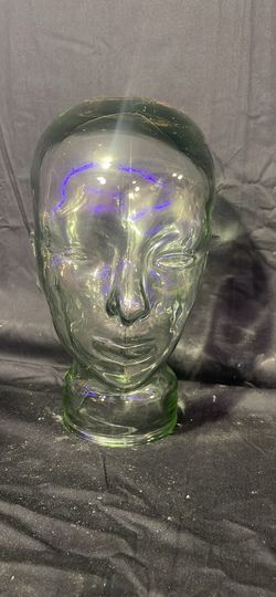 Glass mannequin head