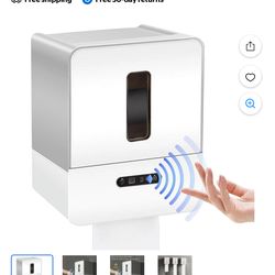 Smart Touchless Toilet Paper Dispenser,Electronic Senor Paper Towel Dispenser, with Night Light,USB Charging