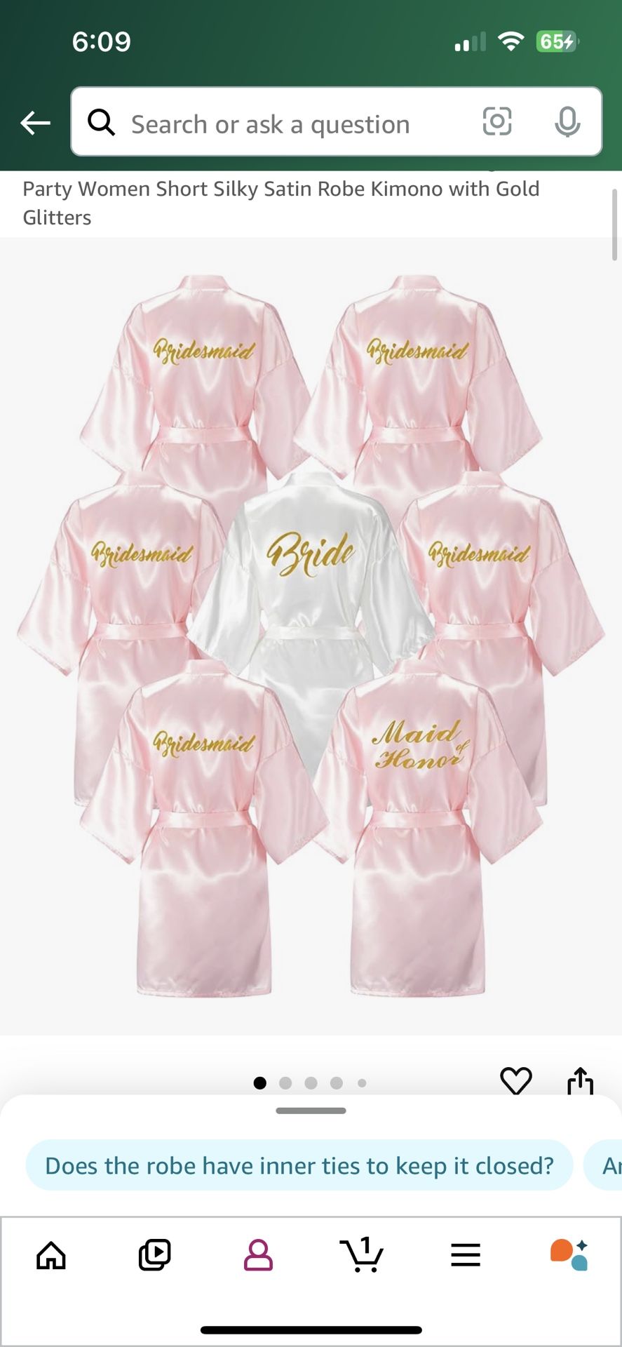 Bride, Bridesmaids And Maid Of Honor Robes