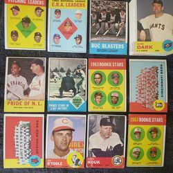 1963 TOPPS BASEBALL CARDS (58) ALL DIFFERENT, WITH STARS