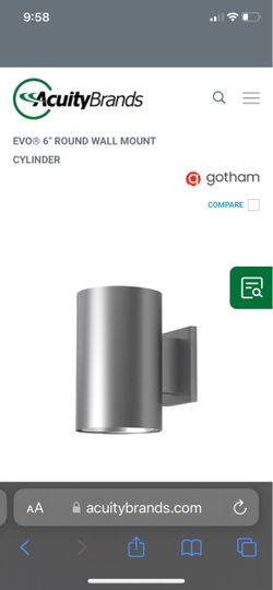 Gotham EVO® 6" Round Wall Mount Cylinder General Illumination LED Downlight, Wall Wash, & Adjustable