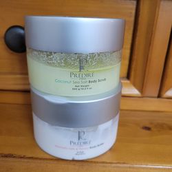 Coconut Sea Salt Body Scrub & Aromatic Milk & Honey Body Butter Predire Paris