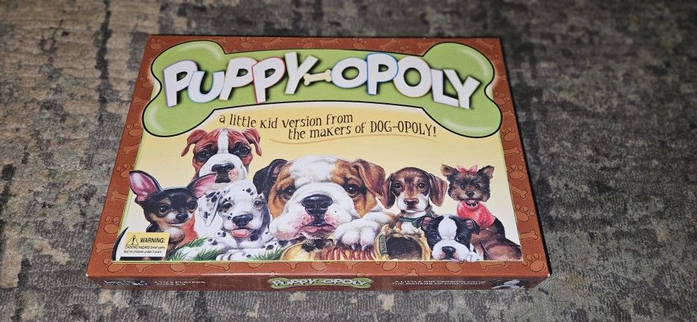 Puppy-Opoly A Kids Version Of Dog-Opoly, 100% Complete, Exc Like New Condition!!