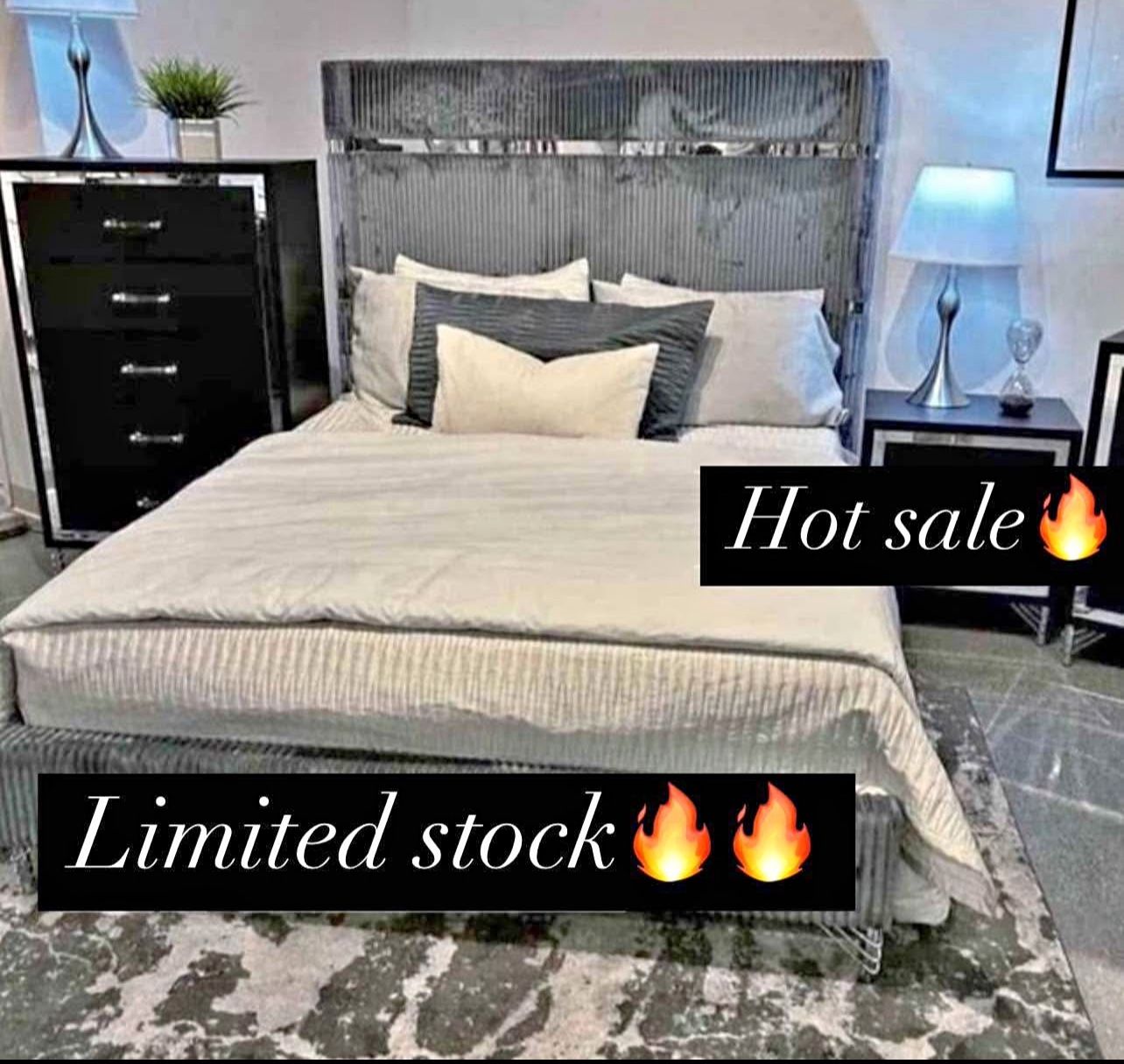 Brand New Bedroom Set- Shop Now Pay Later- Free Mattress And Box Spring Included.