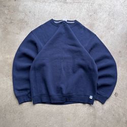 Russell Athletic Blue Blank Pullover Sweatshirt