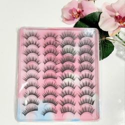 20 Pairs Dramatic Look Mixed Size Eyelash False Lashes Lash Women's Gift