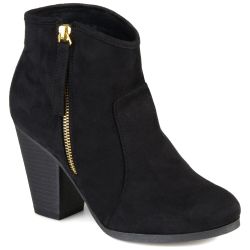 Journee Colection Faux Suede Black Booties Size 8