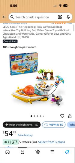 Lego Sonic set #76997 - Tail’s Adventure Boat
